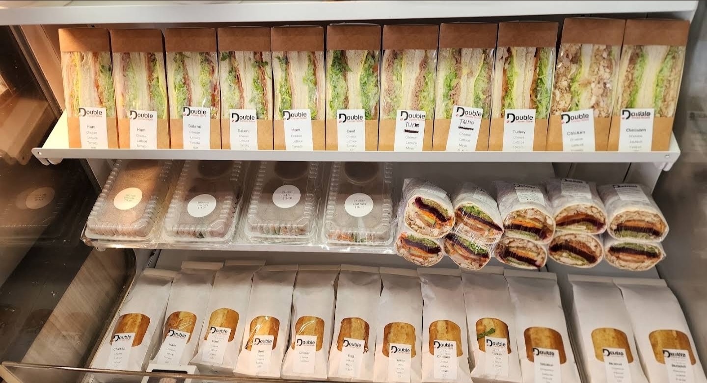 Freshly made sandwiches and wraps